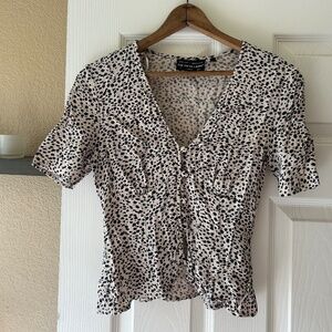 The Fifth Label blouse and skirt in cheetah print